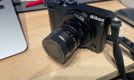 Nikon 1 J5にPixco CCTVレンズ 25mm f/1.4（Pixcoレンズアダプター16mm Cマウント）を付けて撮影するにはMモードを選択する